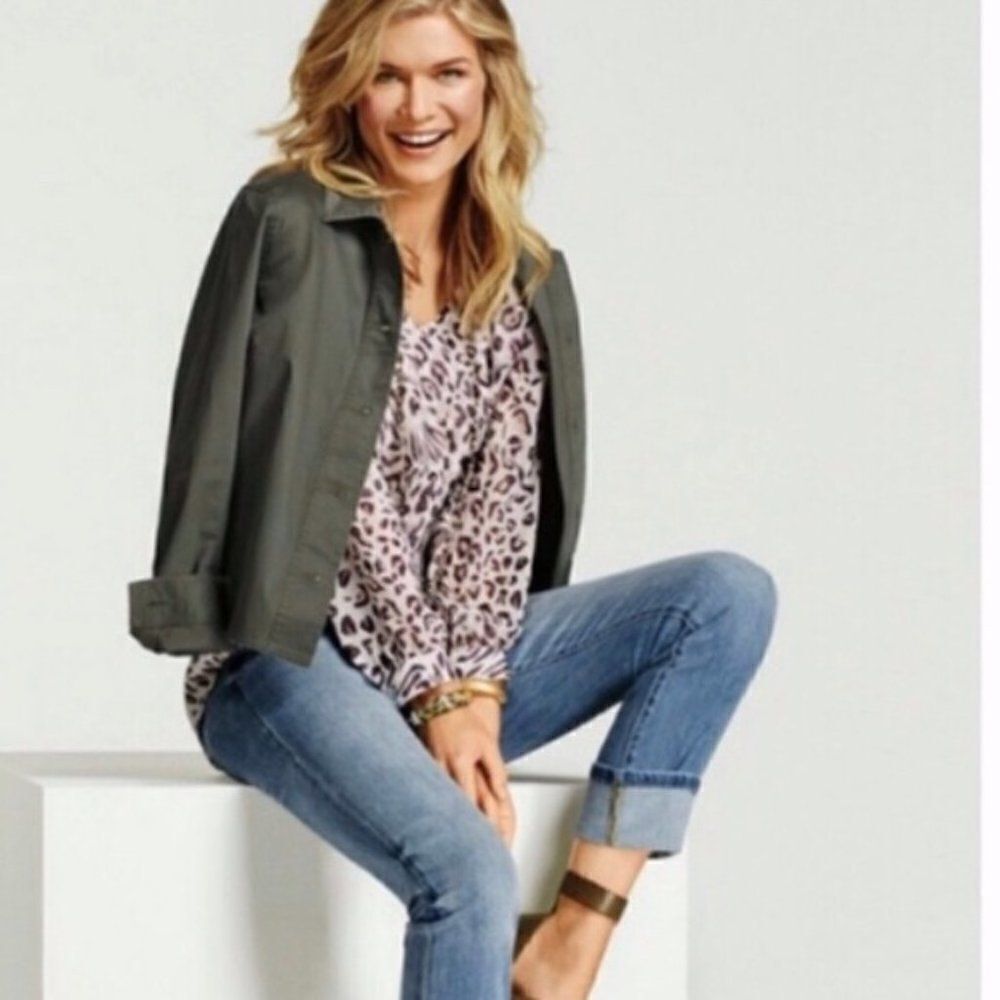 CABI Crossroads Jacket in Olive Sz S #5298 NWOT